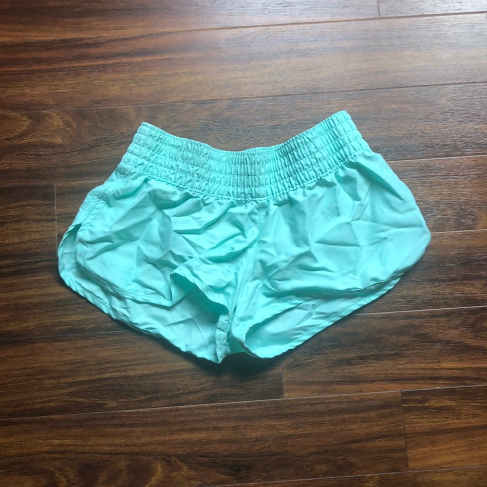 Teal activewear shorts